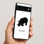 כיסוי בעיצוב אישי עם השם שלך לדגם - Google Pixel 6 5G בעיצוב קרנף