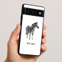 כיסוי בעיצוב אישי עם השם שלך לדגם - Google Pixel 6 5G בעיצוב זברה