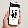 כיסוי בעיצוב אישי עם השם שלך לדגם - Google Pixel 6 5G בעיצוב אהבה