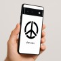 כיסוי בעיצוב אישי עם השם שלך לדגם - Google Pixel 6 5G בעיצוב סמל השלום