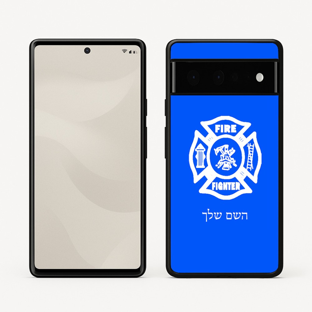 כיסוי בעיצוב אישי עם השם שלך לדגם - Google Pixel 6 Pro 5G בעיצוב כבאי - תגית