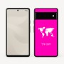 כיסוי בעיצוב אישי עם השם שלך לדגם - Google Pixel 6 Pro 5G בעיצוב מפת העולם