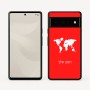 כיסוי בעיצוב אישי עם השם שלך לדגם - Google Pixel 6 Pro 5G בעיצוב מפת העולם