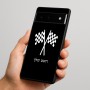 כיסוי בעיצוב אישי עם השם שלך לדגם - Google Pixel 6 Pro 5G בעיצוב דגל המירוץ