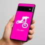 כיסוי בעיצוב אישי עם השם שלך לדגם - Google Pixel 6 Pro 5G בעיצוב רוכב אופניים