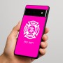 כיסוי בעיצוב אישי עם השם שלך לדגם - Google Pixel 6 Pro 5G בעיצוב כבאי - תגית