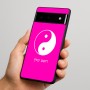 כיסוי בעיצוב אישי עם השם שלך לדגם - Google Pixel 6 Pro 5G בעיצוב סמל יינג יאנג