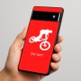 כיסוי בעיצוב אישי עם השם שלך לדגם - Google Pixel 6 Pro 5G בעיצוב רוכב אופניים