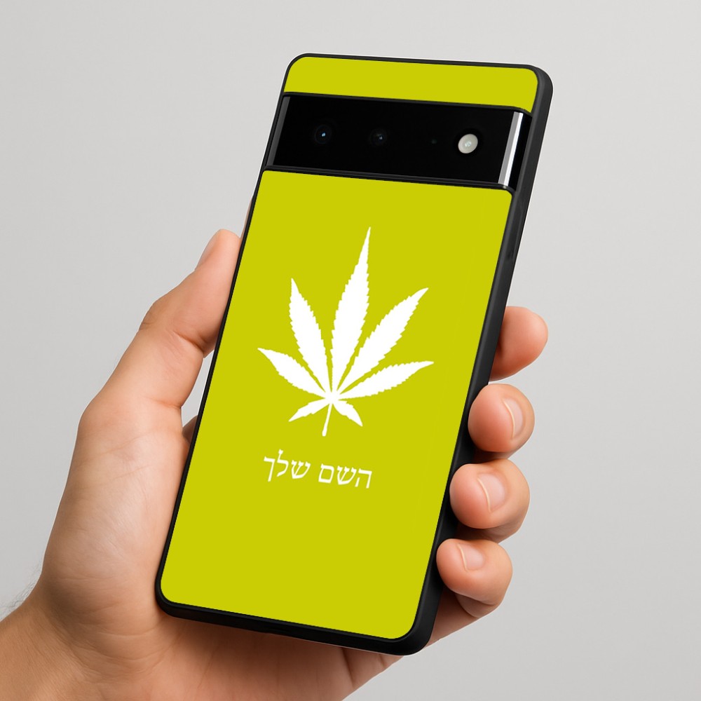 כיסוי בעיצוב אישי עם השם שלך לדגם - Google Pixel 6 Pro 5G בעיצוב עלה מריחואנה - גראס