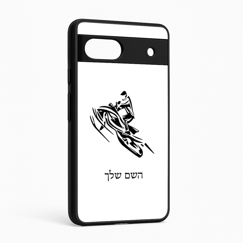 כיסוי בעיצוב אישי עם השם שלך לדגם - Google Pixel 6a 5G בעיצוב אופנוע שלג
