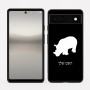 כיסוי בעיצוב אישי עם השם שלך לדגם - Google Pixel 6a 5G בעיצוב קרנף