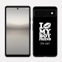 כיסוי בעיצוב אישי עם השם שלך לדגם - Google Pixel 6a 5G בעיצוב נשקי את חבר שלי