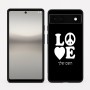כיסוי בעיצוב אישי עם השם שלך לדגם - Google Pixel 6a 5G בעיצוב אהבה