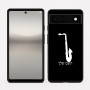 כיסוי בעיצוב אישי עם השם שלך לדגם - Google Pixel 6a 5G בעיצוב סקסופון