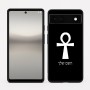 כיסוי בעיצוב אישי עם השם שלך לדגם - Google Pixel 6a 5G בעיצוב אנק - מפתח החיים המצרי