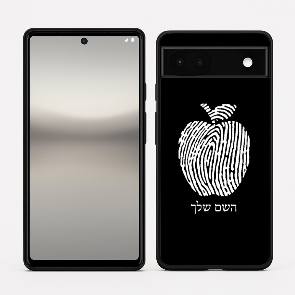 כיסוי בעיצוב אישי עם השם שלך לדגם - Google Pixel 6a 5G בעיצוב הדפס תפוח