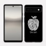 כיסוי בעיצוב אישי עם השם שלך לדגם - Google Pixel 6a 5G בעיצוב הדפס תפוח