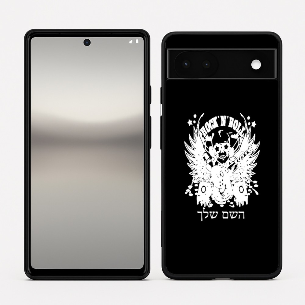 כיסוי בעיצוב אישי עם השם שלך לדגם - Google Pixel 6a 5G בעיצוב רוקנרול
