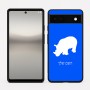 כיסוי בעיצוב אישי עם השם שלך לדגם - Google Pixel 6a 5G בעיצוב קרנף