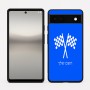 כיסוי בעיצוב אישי עם השם שלך לדגם - Google Pixel 6a 5G בעיצוב דגל המירוץ