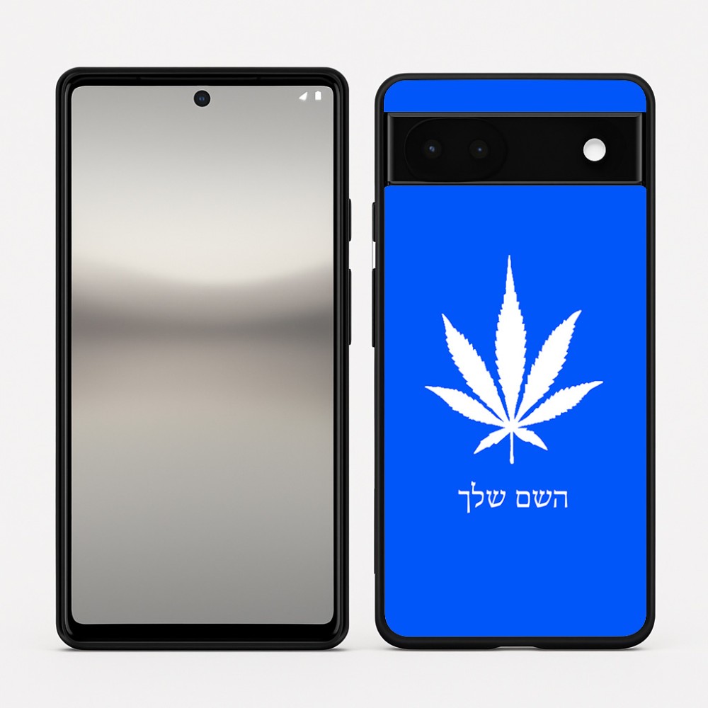 כיסוי בעיצוב אישי עם השם שלך לדגם - Google Pixel 6a 5G בעיצוב עלה מריחואנה - גראס
