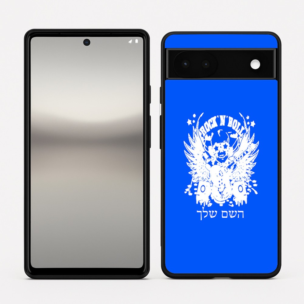 כיסוי בעיצוב אישי עם השם שלך לדגם - Google Pixel 6a 5G בעיצוב רוקנרול