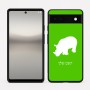 כיסוי בעיצוב אישי עם השם שלך לדגם - Google Pixel 6a 5G בעיצוב קרנף