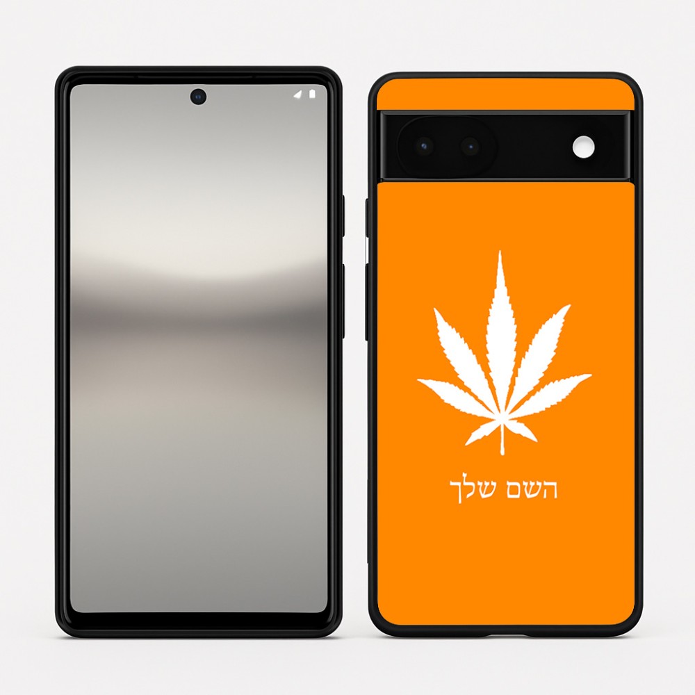 כיסוי בעיצוב אישי עם השם שלך לדגם - Google Pixel 6a 5G בעיצוב עלה מריחואנה - גראס