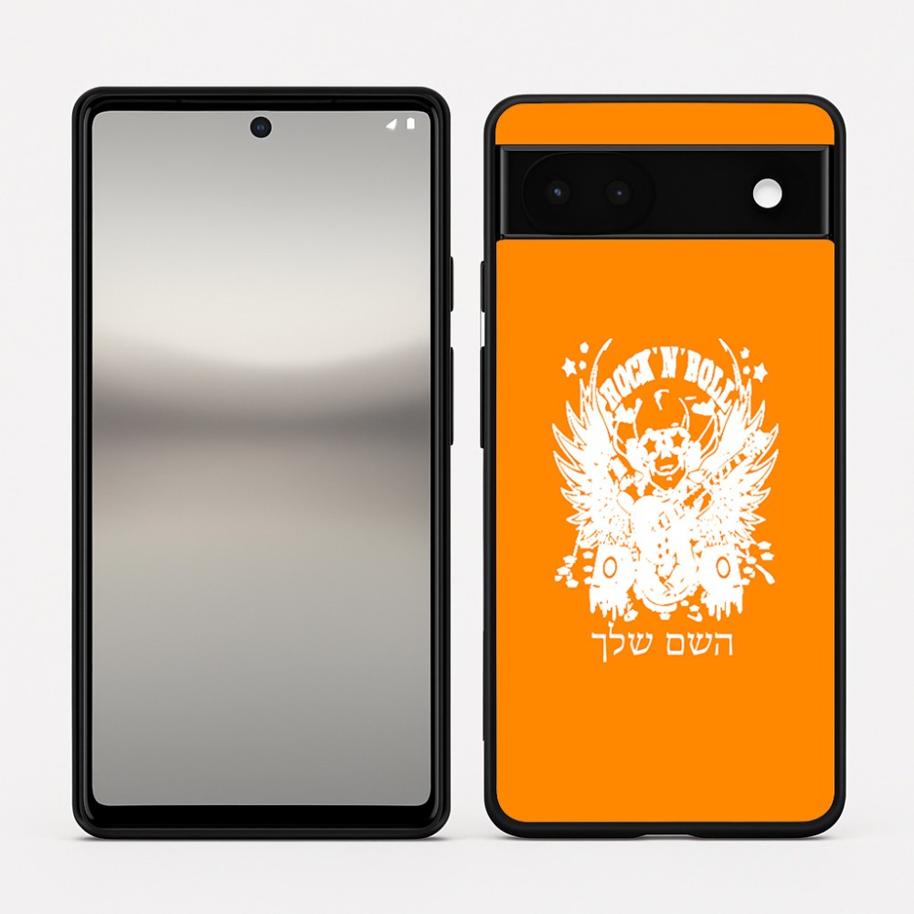 כיסוי בעיצוב אישי עם השם שלך לדגם - Google Pixel 6a 5G בעיצוב רוקנרול
