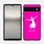 כיסוי בעיצוב אישי עם השם שלך לדגם - Google Pixel 6a 5G בעיצוב בלרינה