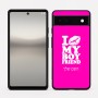 כיסוי בעיצוב אישי עם השם שלך לדגם - Google Pixel 6a 5G בעיצוב נשקי את חבר שלי