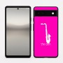 כיסוי בעיצוב אישי עם השם שלך לדגם - Google Pixel 6a 5G בעיצוב סקסופון