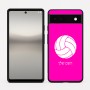 כיסוי בעיצוב אישי עם השם שלך לדגם - Google Pixel 6a 5G בעיצוב כדור כדורעף