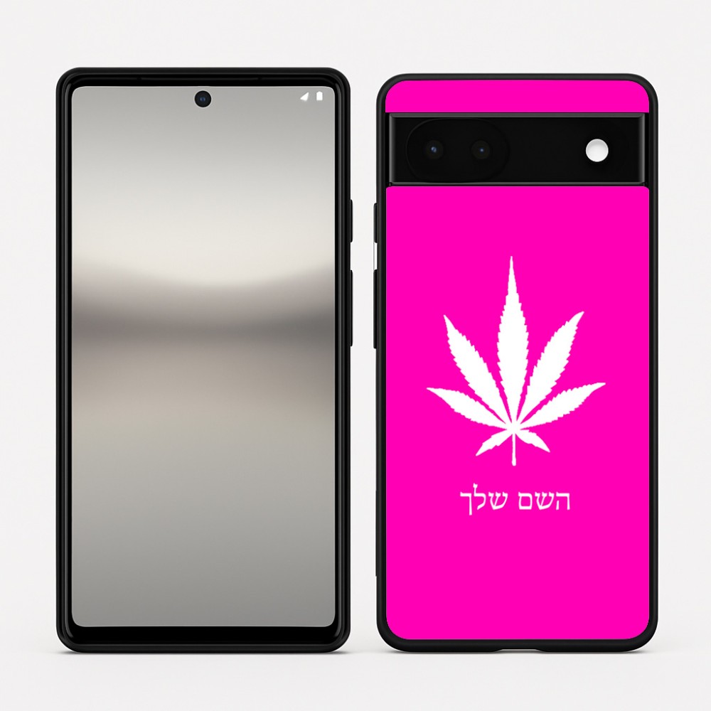 כיסוי בעיצוב אישי עם השם שלך לדגם - Google Pixel 6a 5G בעיצוב עלה מריחואנה - גראס
