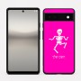 כיסוי בעיצוב אישי עם השם שלך לדגם - Google Pixel 6a 5G בעיצוב סקלטון