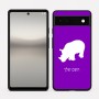 כיסוי בעיצוב אישי עם השם שלך לדגם - Google Pixel 6a 5G בעיצוב קרנף