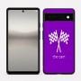 כיסוי בעיצוב אישי עם השם שלך לדגם - Google Pixel 6a 5G בעיצוב דגל המירוץ