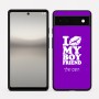 כיסוי בעיצוב אישי עם השם שלך לדגם - Google Pixel 6a 5G בעיצוב נשקי את חבר שלי