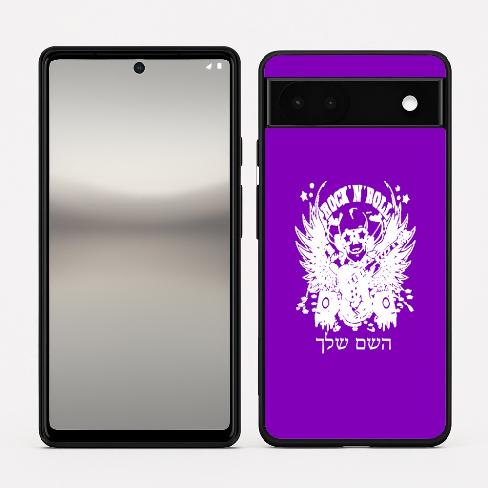 כיסוי בעיצוב אישי עם השם שלך לדגם - Google Pixel 6a 5G בעיצוב רוקנרול