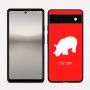 כיסוי בעיצוב אישי עם השם שלך לדגם - Google Pixel 6a 5G בעיצוב קרנף