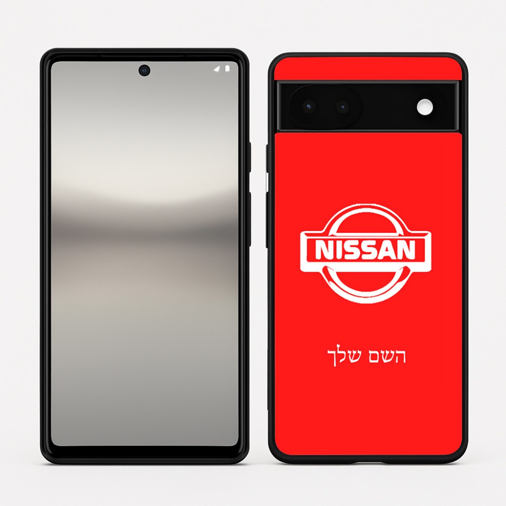 כיסוי בעיצוב אישי עם השם שלך לדגם - Google Pixel 6a 5G בעיצוב ניסאן