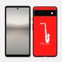 כיסוי בעיצוב אישי עם השם שלך לדגם - Google Pixel 6a 5G בעיצוב סקסופון