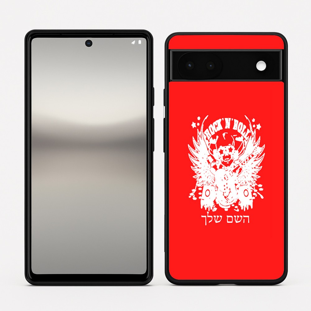 כיסוי בעיצוב אישי עם השם שלך לדגם - Google Pixel 6a 5G בעיצוב רוקנרול