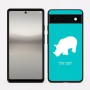 כיסוי בעיצוב אישי עם השם שלך לדגם - Google Pixel 6a 5G בעיצוב קרנף