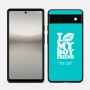 כיסוי בעיצוב אישי עם השם שלך לדגם - Google Pixel 6a 5G בעיצוב נשקי את חבר שלי