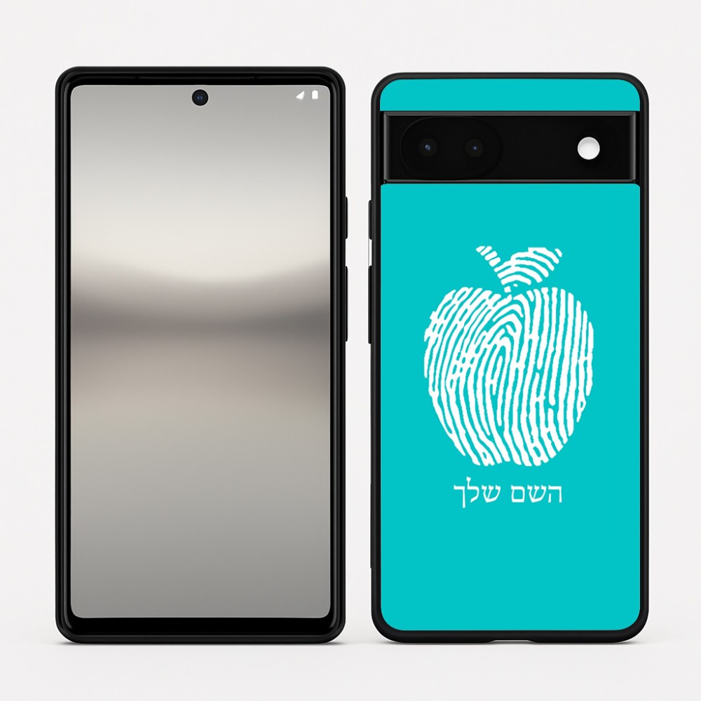 כיסוי בעיצוב אישי עם השם שלך לדגם - Google Pixel 6a 5G בעיצוב הדפס תפוח