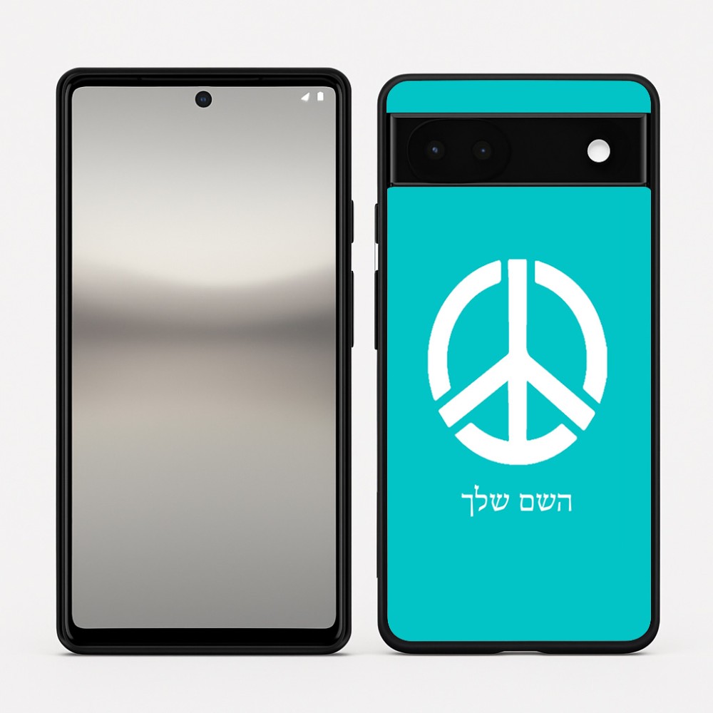 כיסוי בעיצוב אישי עם השם שלך לדגם - Google Pixel 6a 5G בעיצוב סמל השלום
