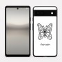 כיסוי בעיצוב אישי עם השם שלך לדגם - Google Pixel 6a 5G בעיצוב פרפר
