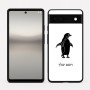 כיסוי בעיצוב אישי עם השם שלך לדגם - Google Pixel 6a 5G בעיצוב פינגווין