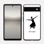 כיסוי בעיצוב אישי עם השם שלך לדגם - Google Pixel 6a 5G בעיצוב בלרינה